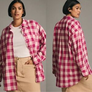 Maeve Anthropologie The Bennet Buttondown Shirt Buffalo Check Size Medium